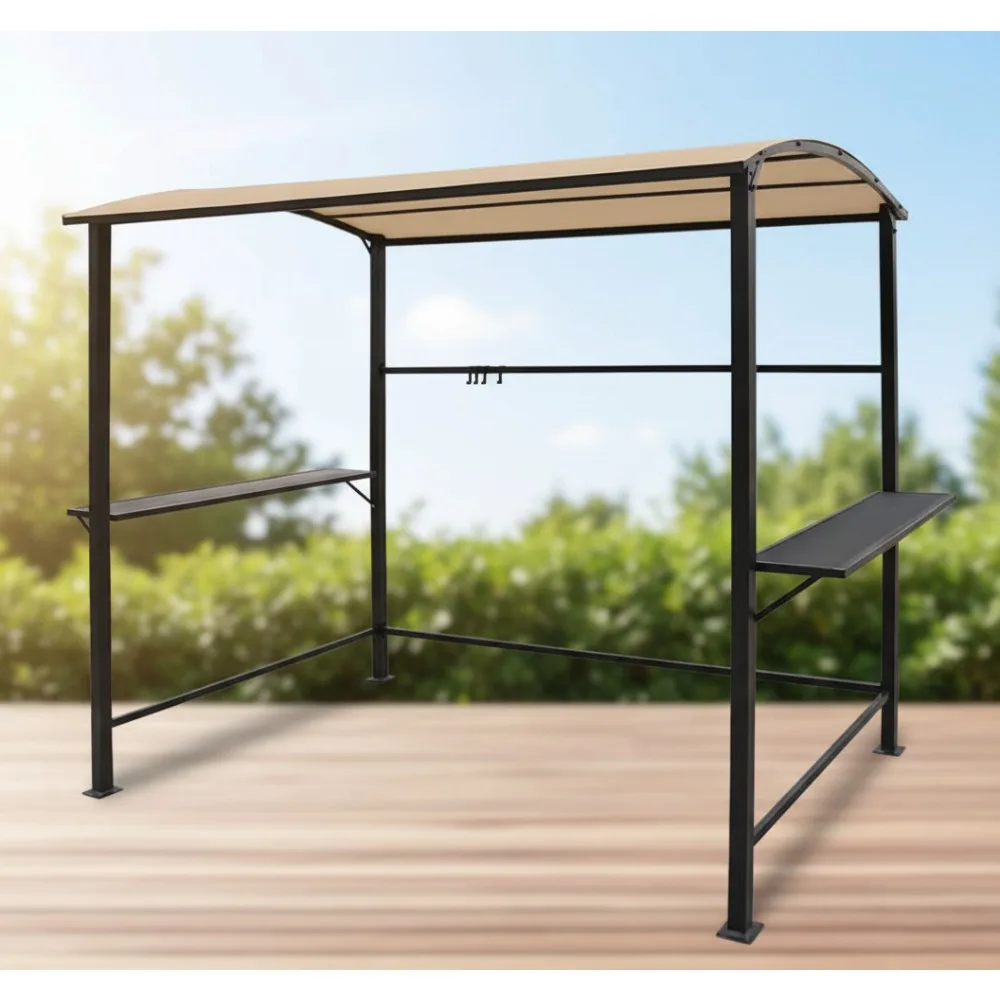 

Premium 8'x4.6' Grill Gazebo Canopy Cover - Waterproof UPF50+ Fire Retardant Fabric for Outdoor Cooking