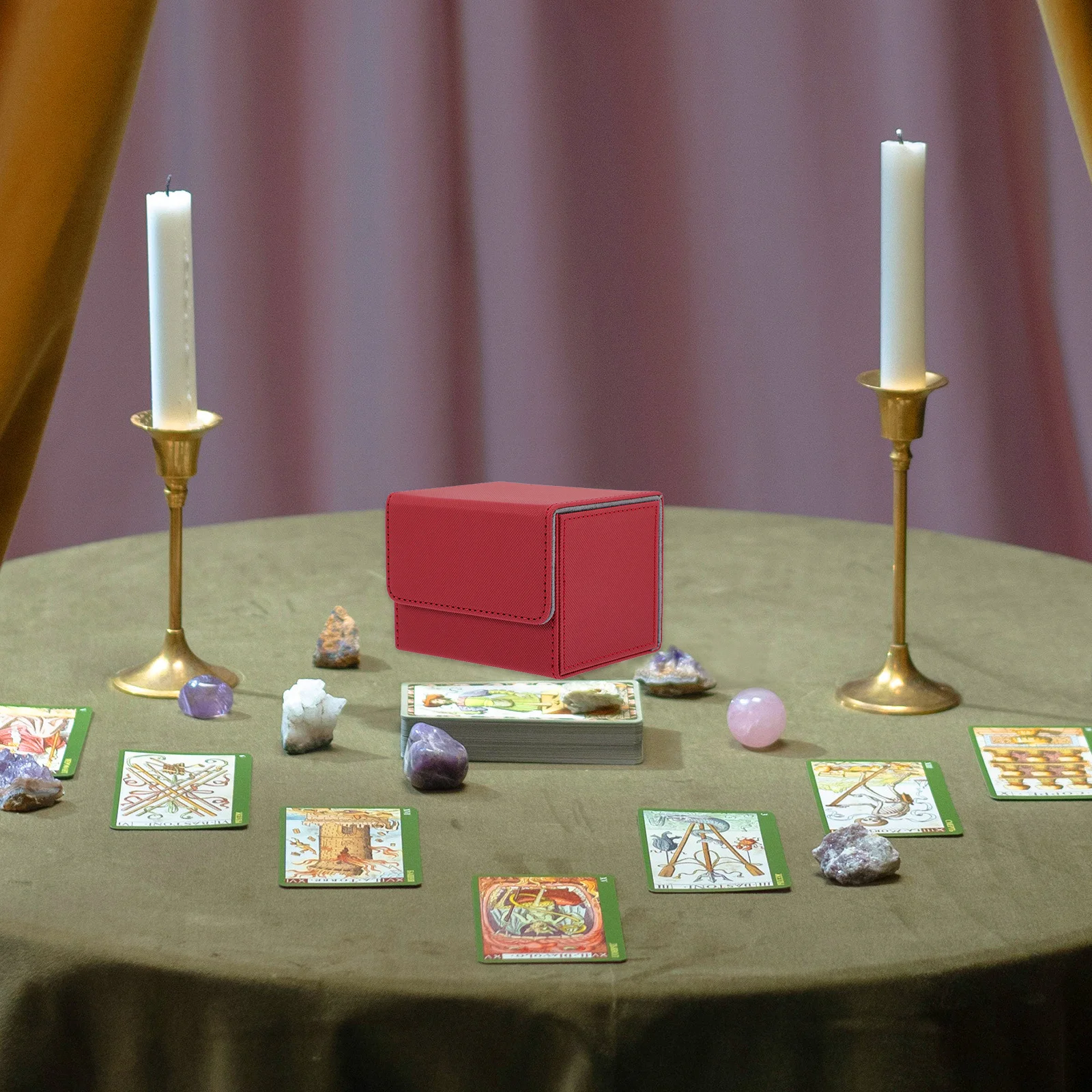 Caixa de mesa para cartões de pôquer, organizador de armazenamento, coleção de jogos, portátil, resistente a arranhões, material pu