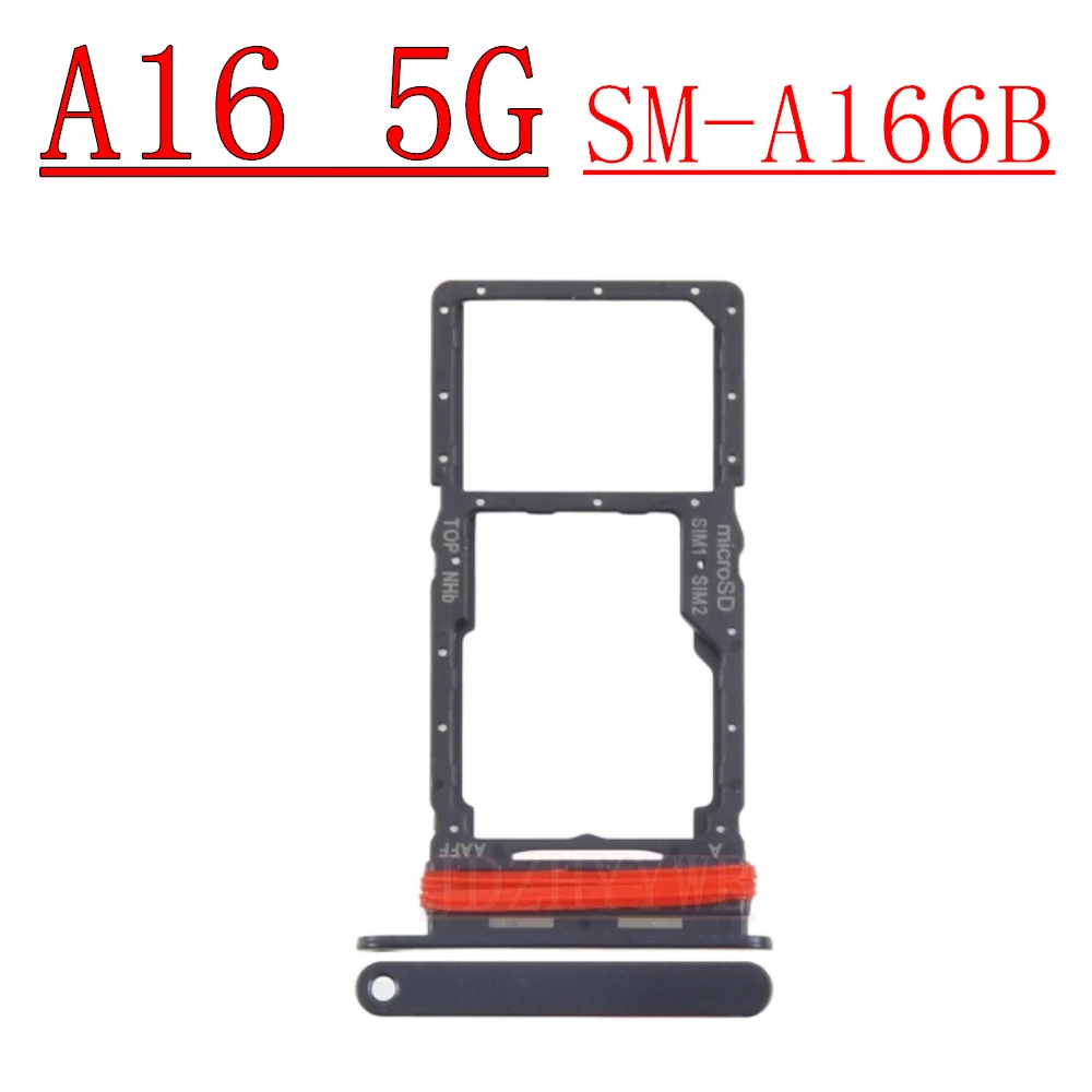 Dual Single Chip SIM Card Tray For Samsung Galaxy A16 5G A166B A166P A165F Phone SIM1 + SIM2 Card Tray Part image 4