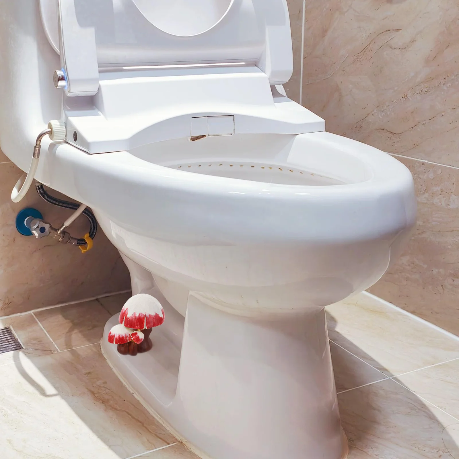 

Mushroom Bolt Cover Decorative Easy Installation Vibrant Bathroom Accessory For Toilet Seat Floor Caps Universal