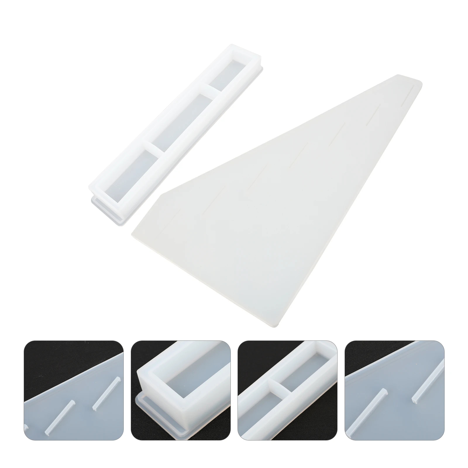 

2Pcs Silicone Mold Crystal Drop Gel DIY Lipstick Rack Making Epoxy Resin Jewelry Accessories Craft Storage Shelf Plaster
