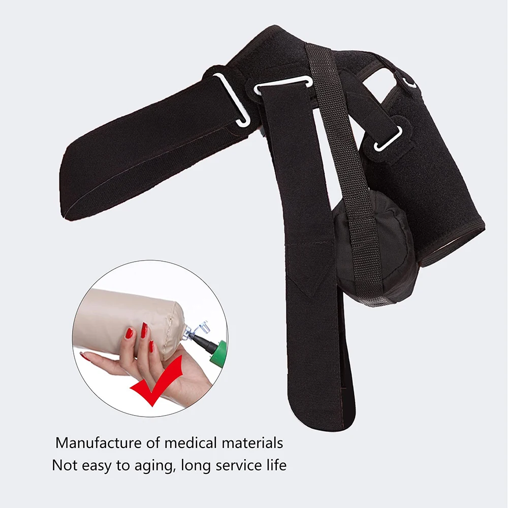 Shoulder Immobilizer Removable Airbag, Shoulder Sling for Broken Collarbone Torn Rotator Cuff Dislocation Post-Op Shoulder Brace