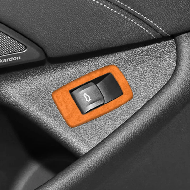 For BMW 5 Series G30 G38 6GT Car Trunk Button Decorative Trim Frame Sticker Interior Custo Tuning Accessories Made of Alcantara view 6