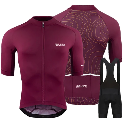 Imagen 2 del producto Raudax-Conjunto de Jersey de Ciclismo de manga corta para jóvenes, Ropa transpirable para Ciclismo de montaña, Maillot, Kit de uniforme de Ciclismo, verano