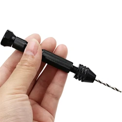 Adjustable Manual Hand Drill With Keyless Chuck Mini Micro Aluminum Hand Drill HSS Steel Twist Drill Bit Resin Mold Tools