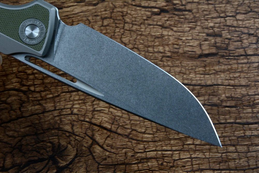 TWO SUN TS471 Folding Knife 14C28N Blade Ceramic Ball Bearing G10 Titanium Handle Hunting Utility Daily Pocket Knife