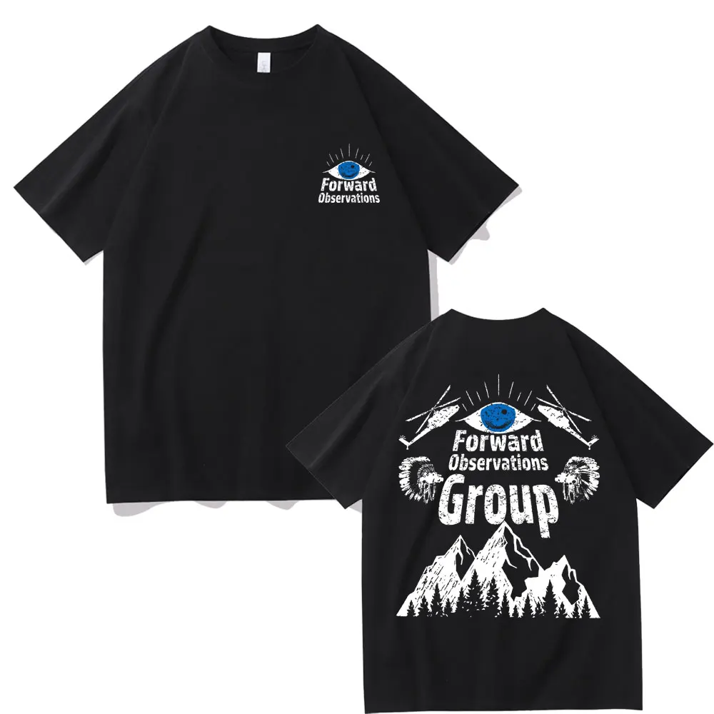 

Forward Observations Group Eyes Graphic T-shirt Male Gothic Vintage Rock T-shirt Unisex Oversized Clothes Men's Pure Cotton Tees