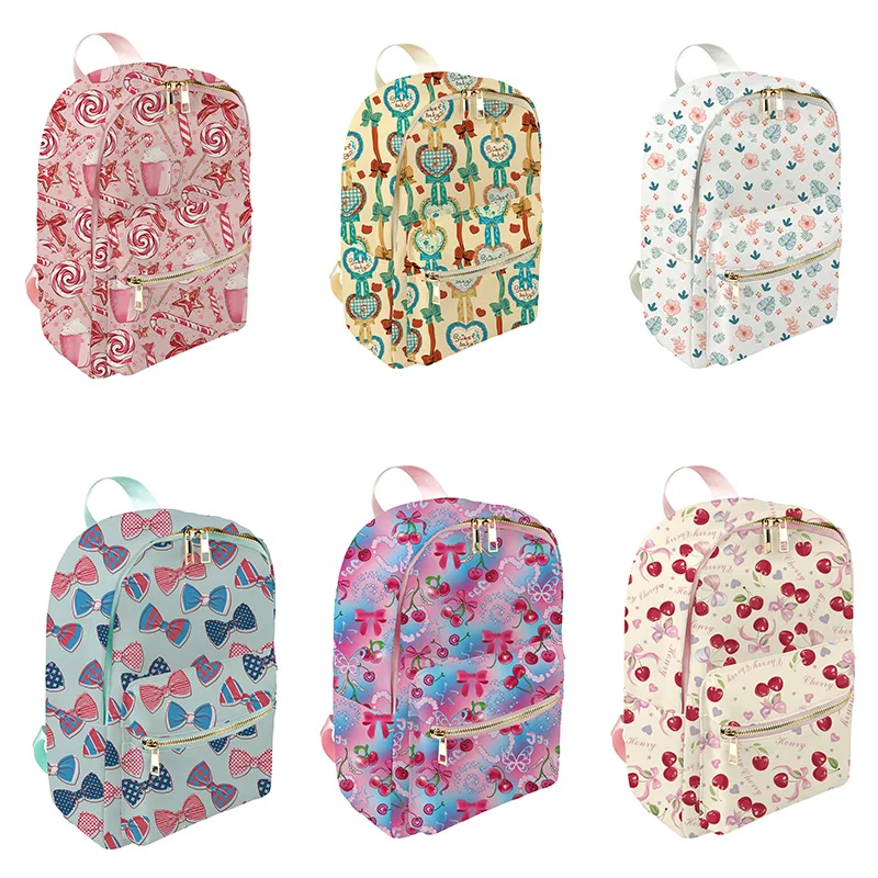 

Customized 30PCS Womens Backpacks Nylon Female Bag Flower Printing Small Feminina Backpack School Bags For Teen Girls Knapsack