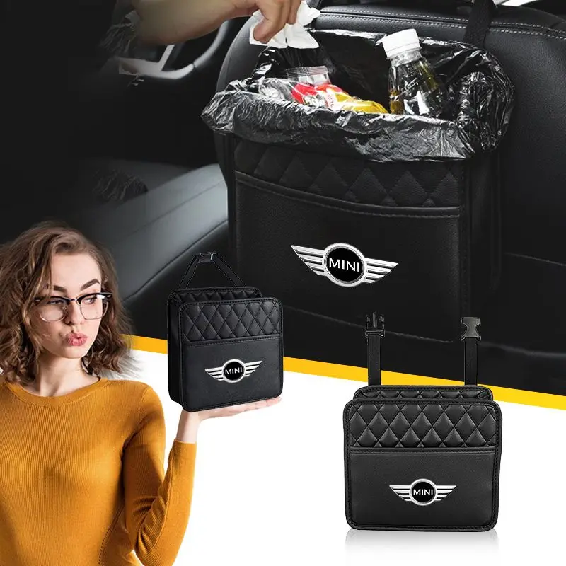 

Multifunctional car seat storage bag Leather storage bag For BMW Mini Cooper R56 R50 R53 F56 R60 2011 2012 2013 2018 2019