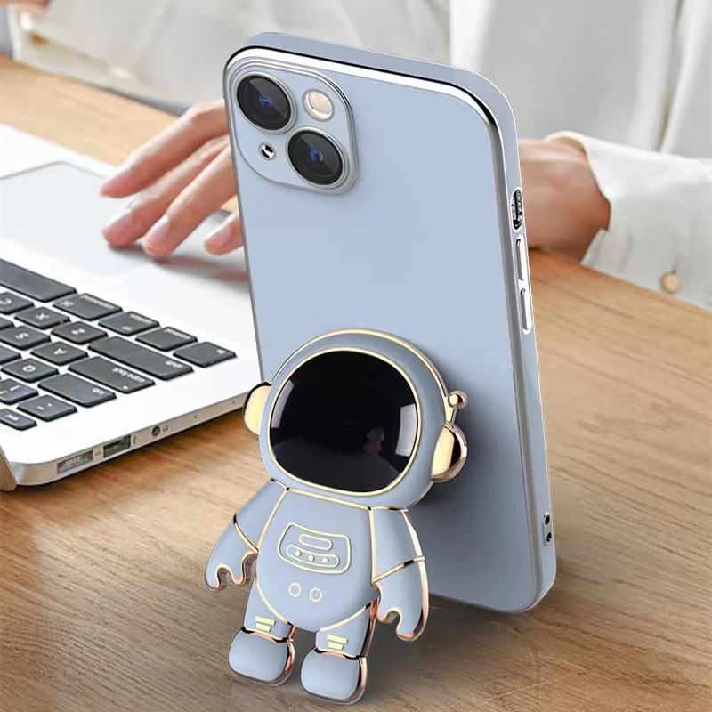 

Stand Stereo Astronaut Anti Drop Phone Case Suitable for iPhone 6 6S 7 8 78 (plus) X XS XR XSMAX11 12 13 14 Series Case