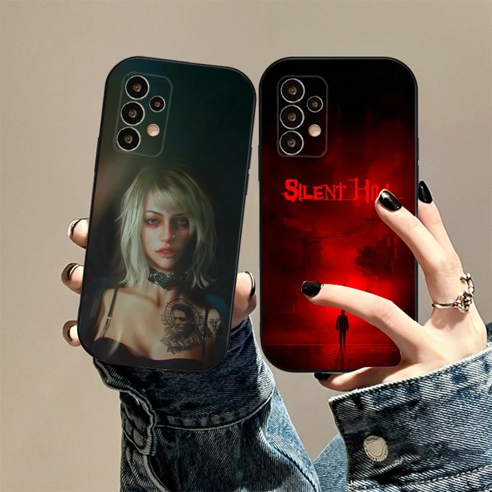 Game S-Silent H-Hill P Phone Case For Samsung S24,23,22,30,21,10,9,Ultra,Plus,Lite,FE,5G Black Soft Case