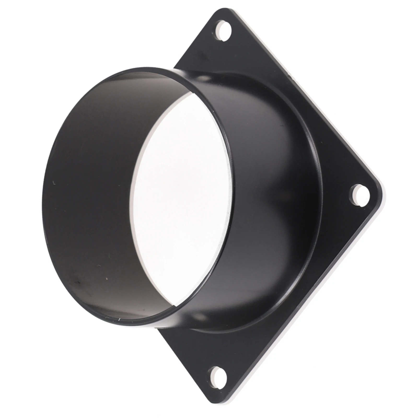 

1PC 75/100/120mm Black Flange Connector ABS Square Bottom Straight Flange Air Inlet And Outlet Suitable For Connecting Ventilati