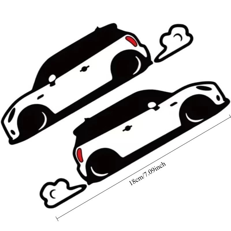 1Pair Cute Fashion Vinyl Sticker For Mini Cooper Lovely Styling Car Motorcycle Decal Auto Accessories