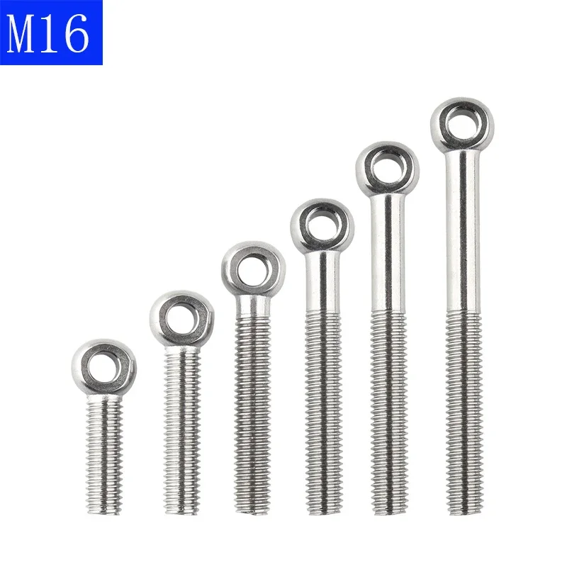 

M16 - 2 16mm 304 Stainless Steel Machinery Shoulder Lifting Eye Screws Bolts O ring head Axle
