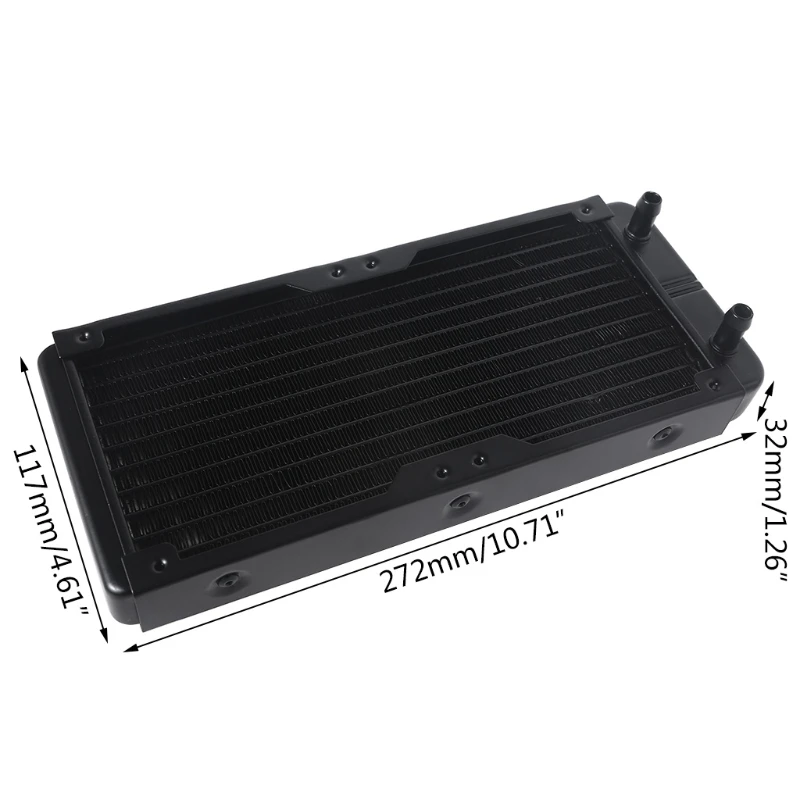 Multi-Port G1/4 Thread Aluminum Radiator 240mm For Computer Water Cooling System