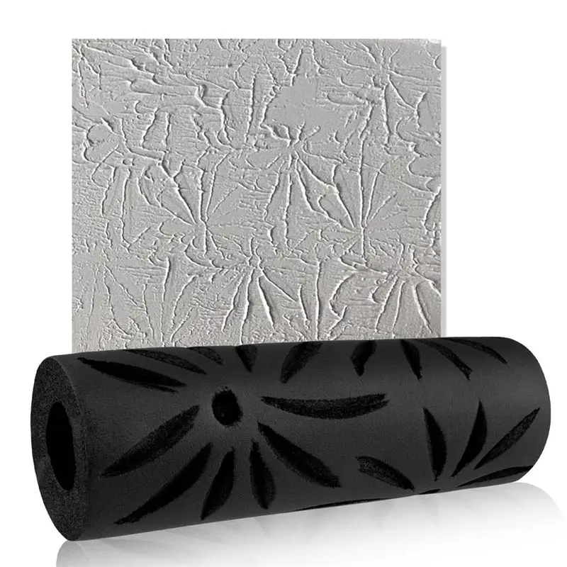 Rolo de pintura ABJY, rolo de textura de drywall padrão de 9 polegadas para projetos de pintura de parede e teto