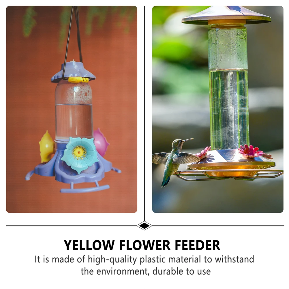 

20Pcs Hummingbird Feeder Yellow Flower Shaped Ports Plastic Replacement Nature Feel