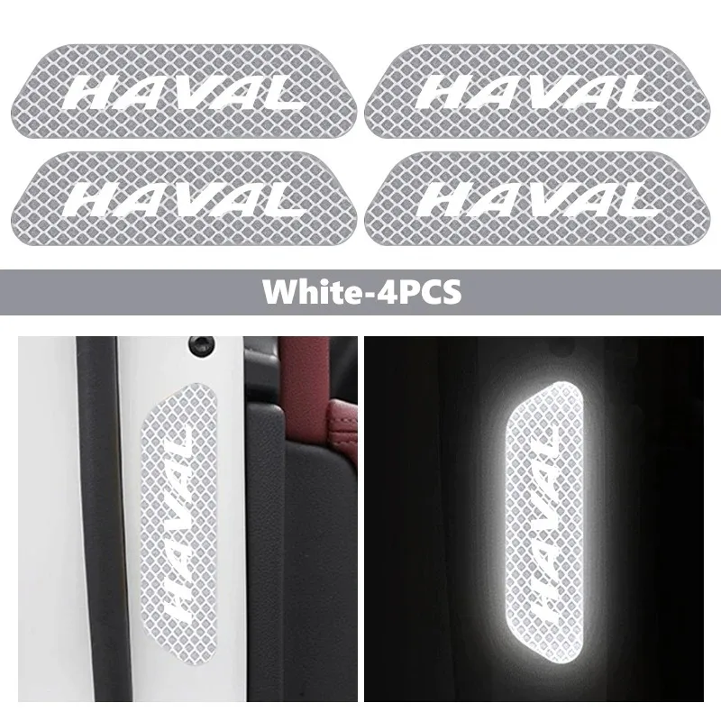 Car Door Opening Warning Reflective Sticker High Brightness Decal Auto Accessories For Haval Jolion H6 M6 Dargo Raptor F7 H7 H9