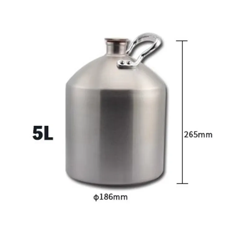 304 Stainless Steel Wine Jug, Sealed Storage Keg for Long Term Aging and Outdoor Use