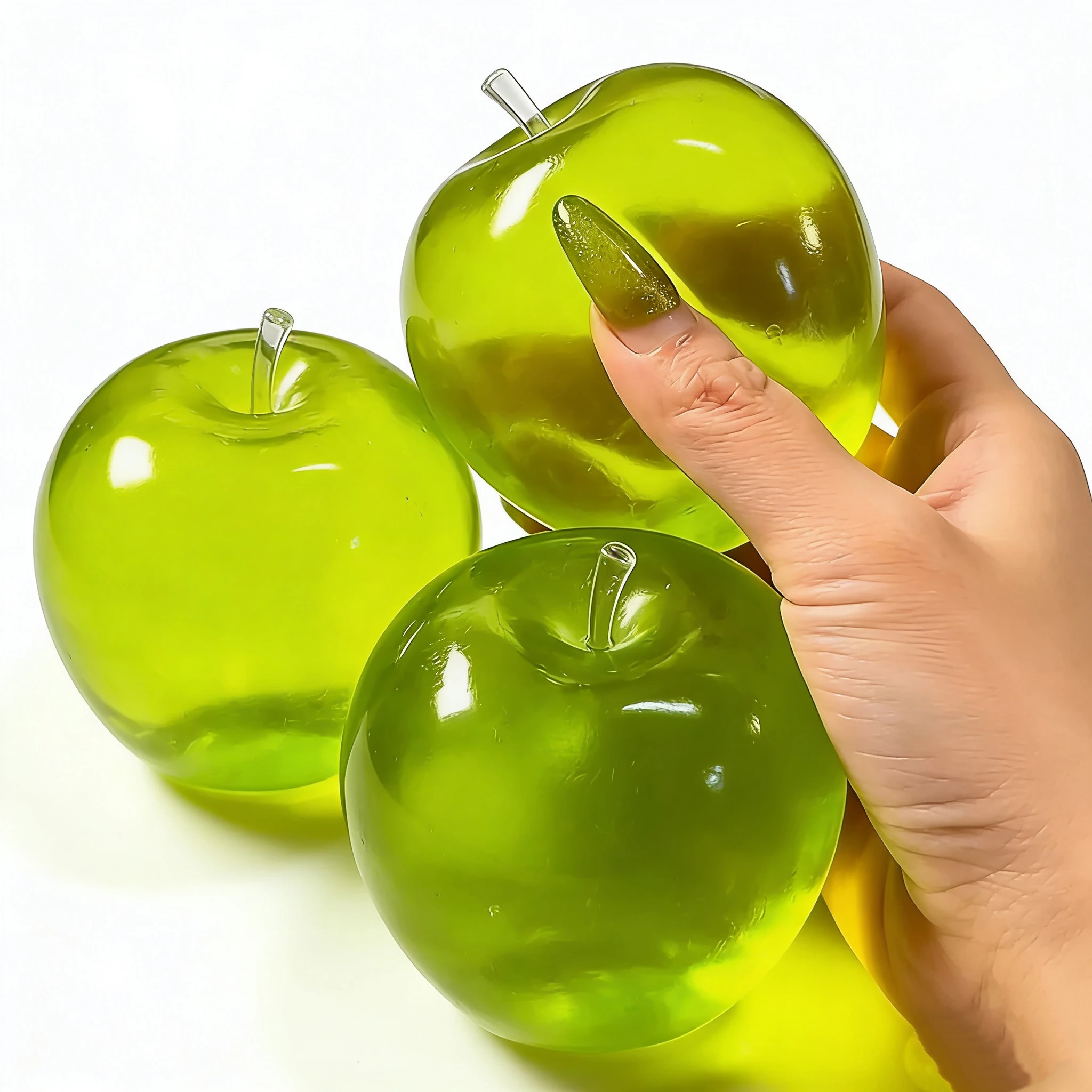 

Синий шарик, зеленое яблоко, игрушка-мальтоза, мягкая сенсорная игрушка-антистресс, прозрачная, медленно восстанавливающая форму, для расслабления после учебы