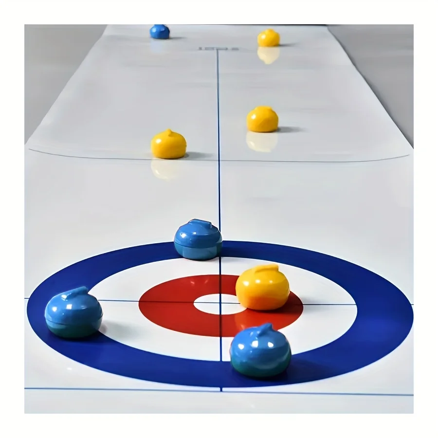 

Tabletop Curling Game with 8/16 Roller Skating Curling, Vibrant Design Table Games for Kids Adults Family Fun Board Game