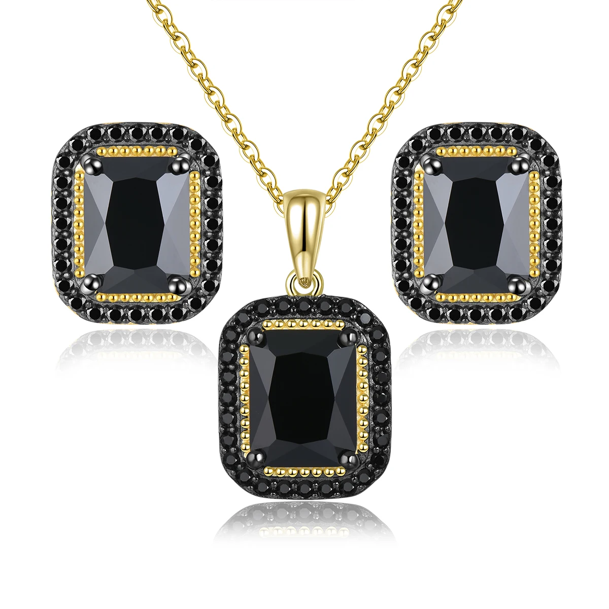 natural-black-spinel-solid-sterling-silver-yellow-gold-plated-pendants-29-carats-genuine-gemstone-classic-fine-jewelry-gifts