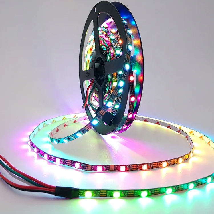 3 mm/4 mm/5 mm schmale Leiterplatte WS2812B Pixel-LED-Streifen, individuell adressierbarer RGB-Pixelstreifen, IP20, 5 V, 60 LEDs/m