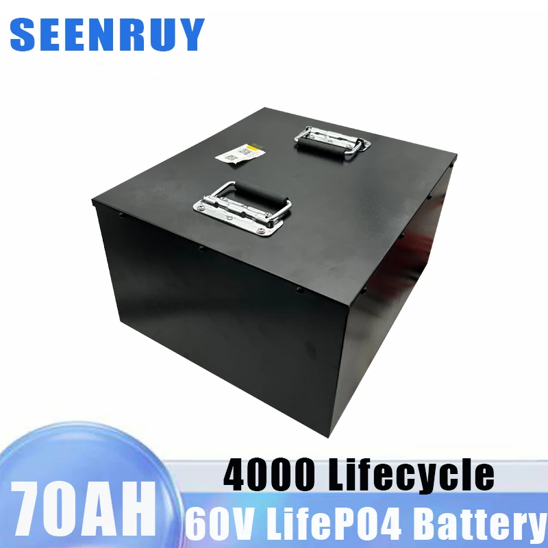 

LifePO4 Rechargeable Battery Pack 60v 70ah Built in BMS 100A Lithium Iron Phosphate Battery for Photovoltaic