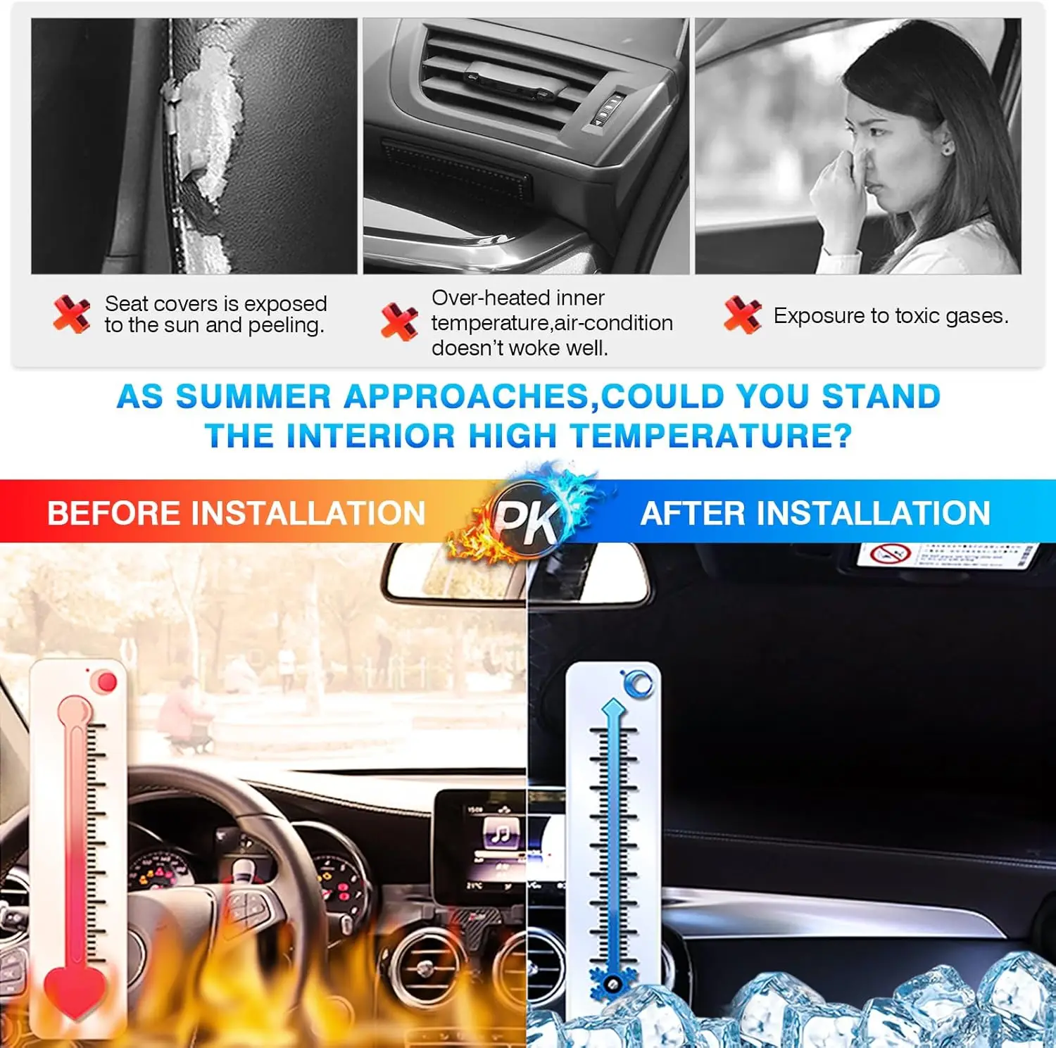 مخصص صالح الزجاج الأمامي الشمس الظل ل 2024 2025 2026 تويوتا جراند هايلاندر اكسسوارات النافذة الأمامية ظلة الشمس قناع حامي #6