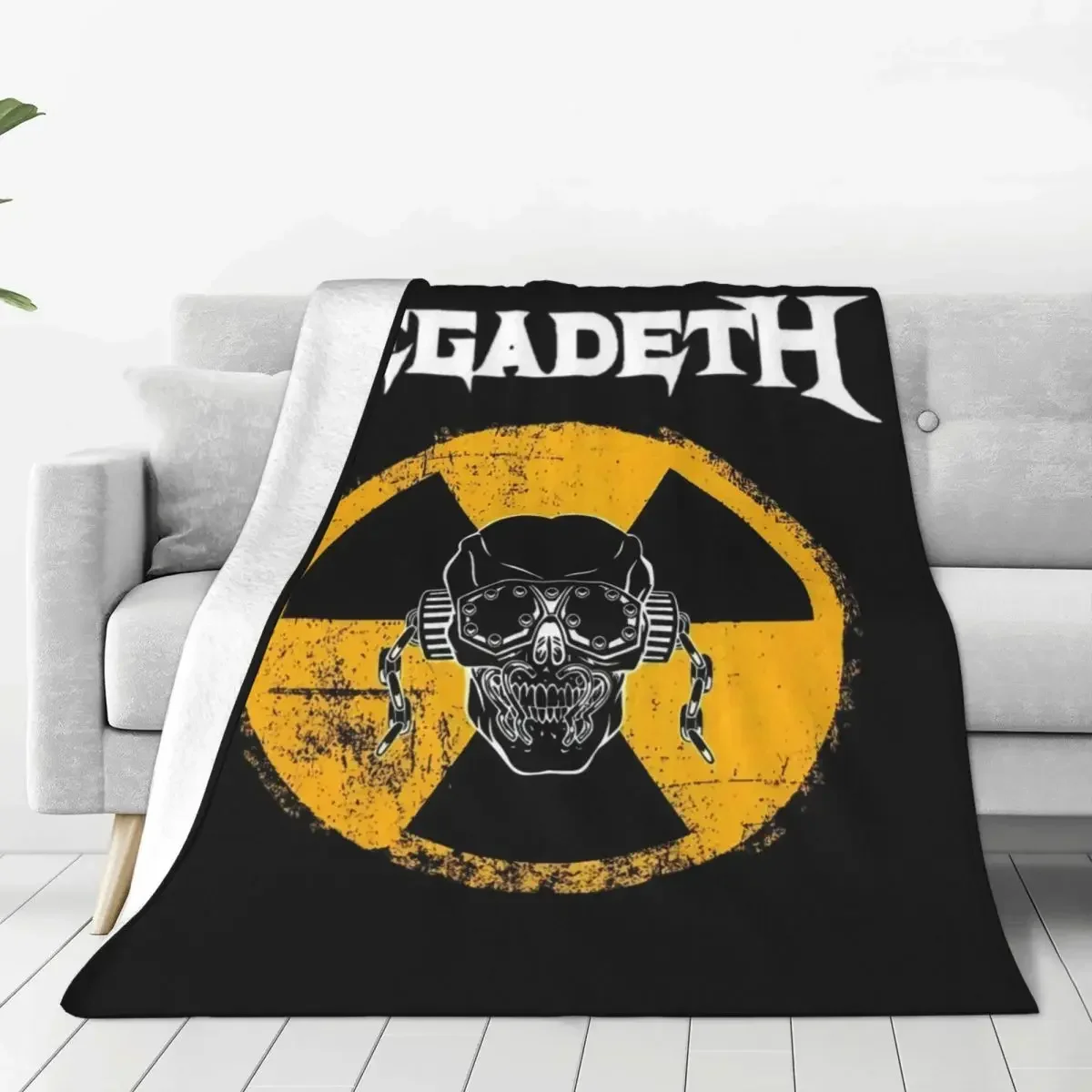 MegaDanger Megadeth Heavy Metal Band Blanket Flannel Printed Comfortable Lightweight Throw Blanket for Home Bedroom Bedspreads