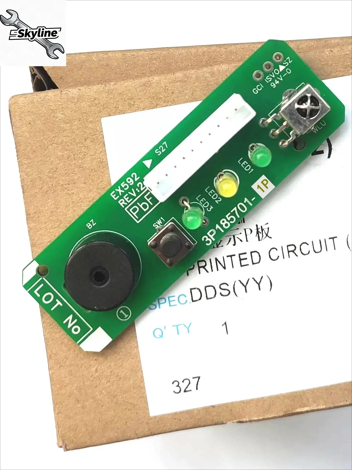 1pcs 3P185701-1P for air conditioning infrared remote control receiver board temperature sensor keypad P board buzzer
