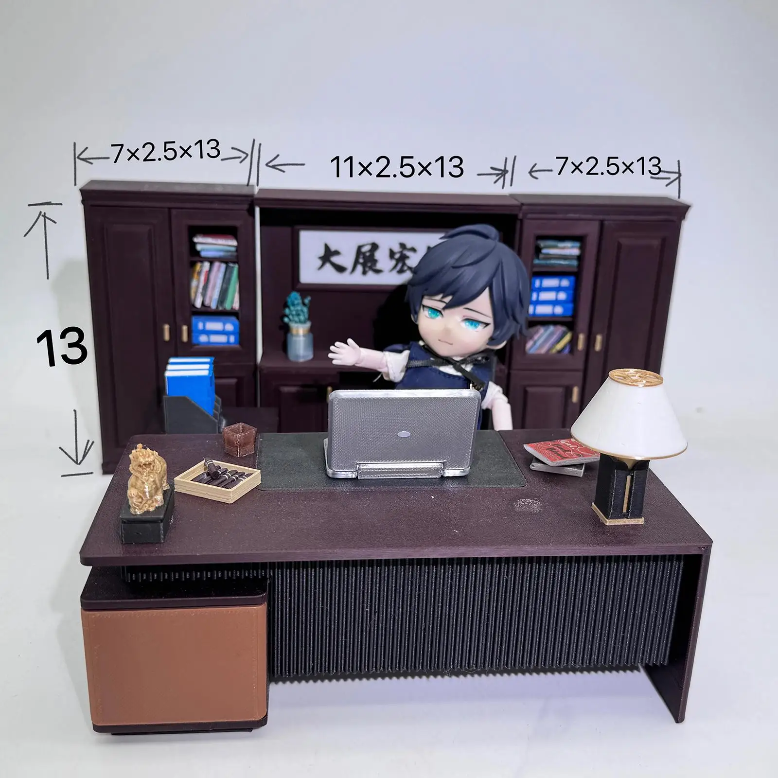 

Dollhouse Mini Table with Miniature Office Furniture Set 1 12 Scale Mini Toys for Girl Mini House Pretend Play Accessories