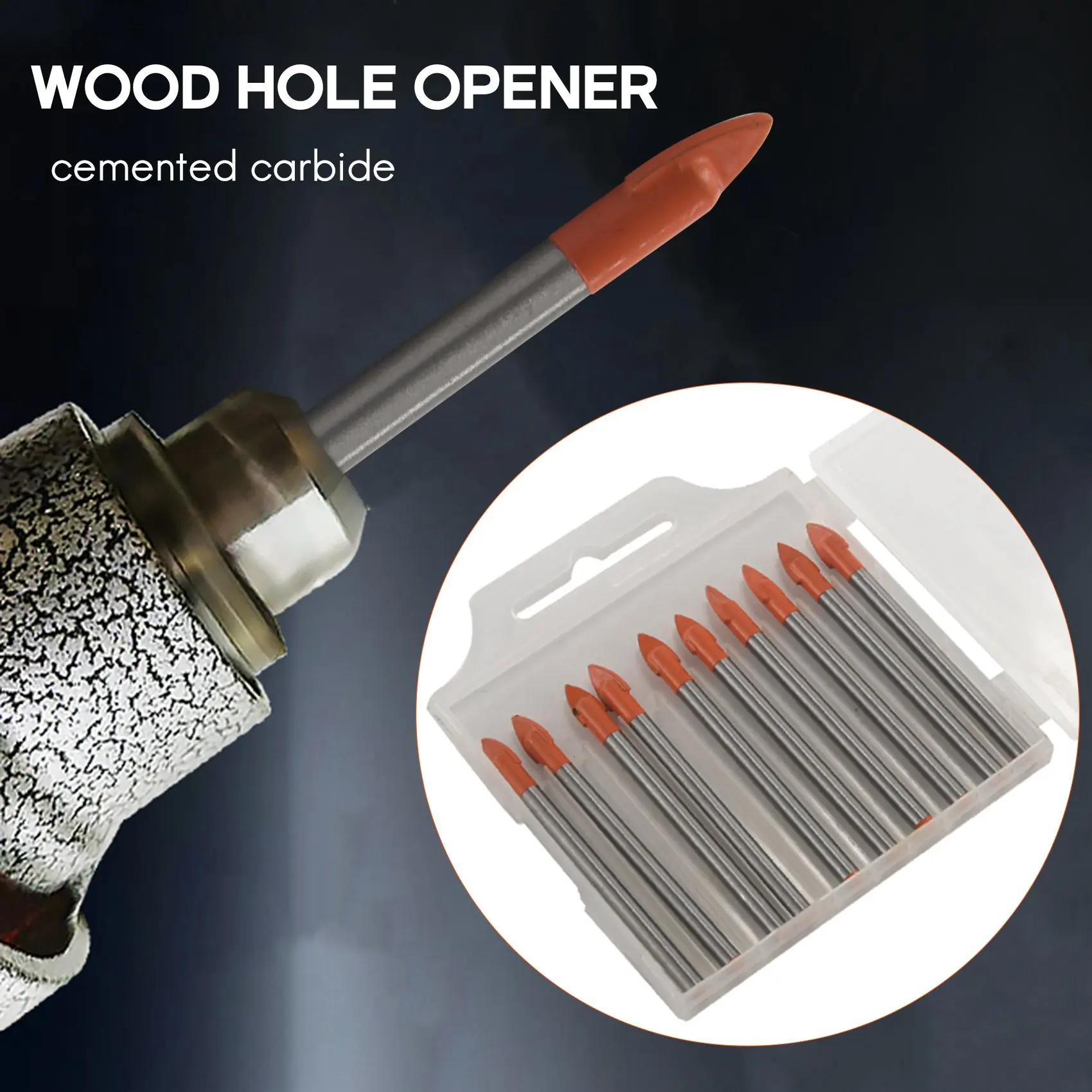 10 Pieces 6MM Glass and Tile Drill Bits Set Carbide Drilling Tool