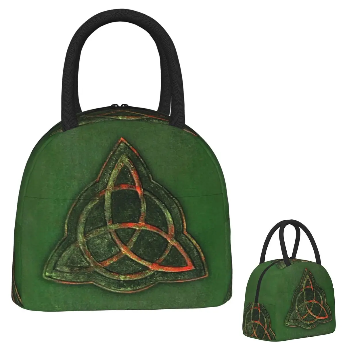 Book Of Shadows - Charmed Triquetra Design Lunch Bags Insulated Bento Box Portable Lunch Tote Picnic Bags Thermal Bag