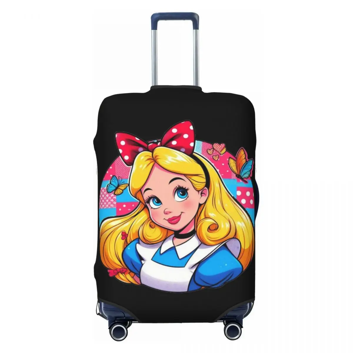 

Custom Alice In Anime Wonderland Cartoon Travel Luggage Cover Elastic Suitcase Cover Protector Fit 18-32 Inch