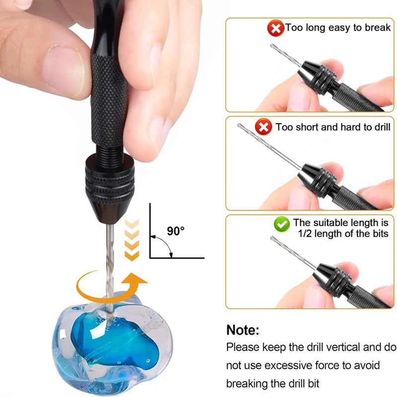 Precision Pin Vise เจาะมือชุด 0.5-3.0 มม.Micro Twist เจาะ Bits สําหรับประกอบอิเล็กทรอนิกส์,ชุดทํา
