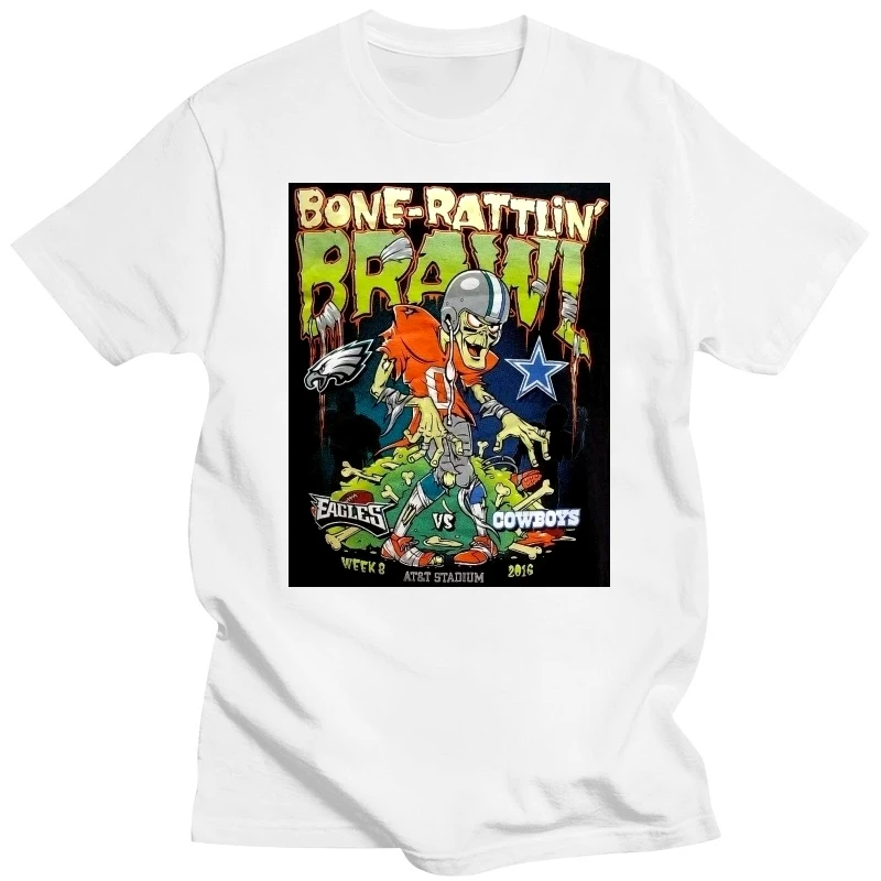 Pre Owned Bone Rattlin Brawl Cowboys Vsharajuku Streetwear Shirt Menhalloween T Shirt Size S A711