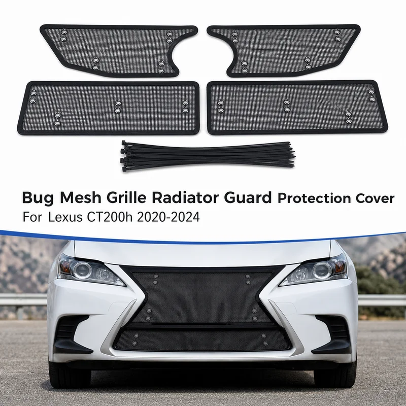 For Lexus CT200h 2020-2024 Bug Mesh Grille Radiator Guard Protection Cover Custom Fit Upgrade Accessories Parts