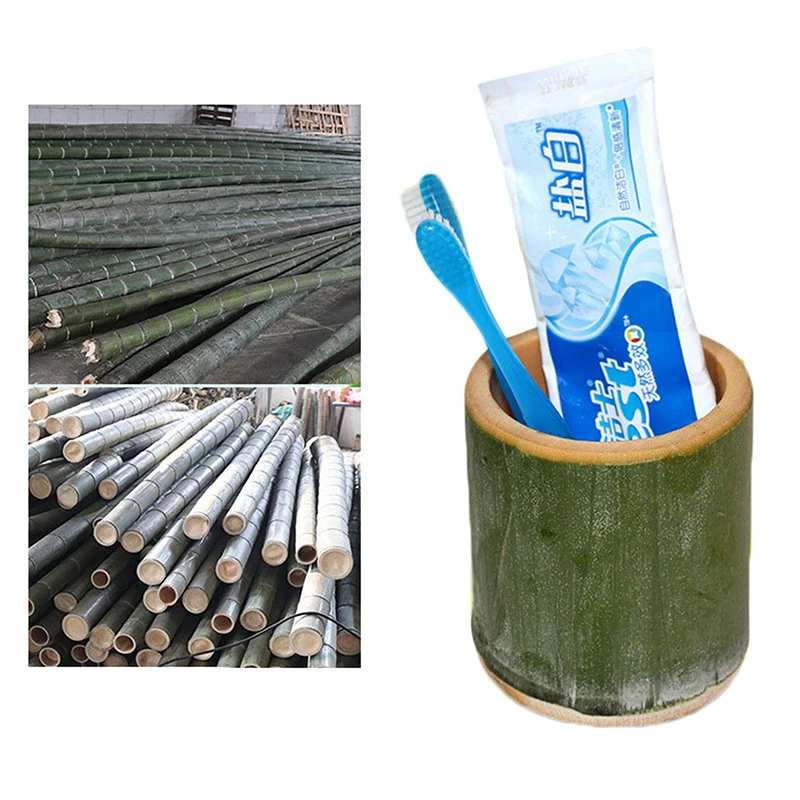 Natural Bamboo Cup Home Decoration Keys Pens Storage Creative Handmade Crafts