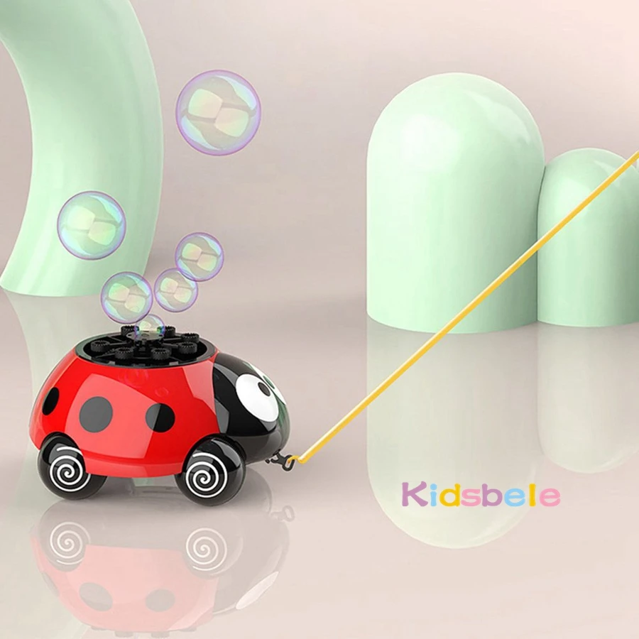 Ladybug Bubble Machine For Kids Electric Bubble Blower Outdoor Fun Summer Party Birthday Gift Toy Automatic Blower Kids Toy