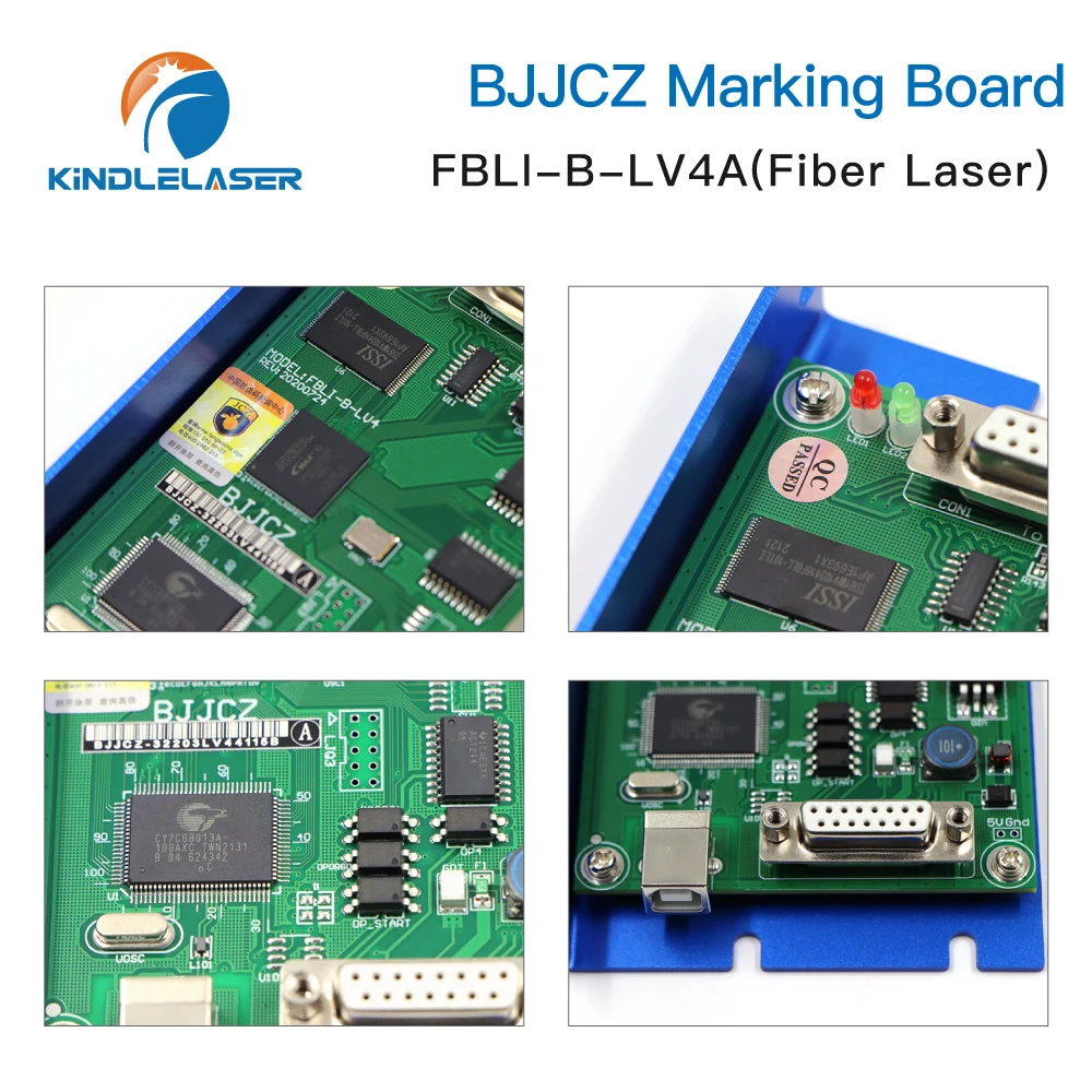 Kindlelaser BJJCZ Controller SZLI-B-LV4A and FBLI-B-LV4A Fiber CO2 UV Laser Card for Making Engraver Machine 1064nm 455nm Ezcad