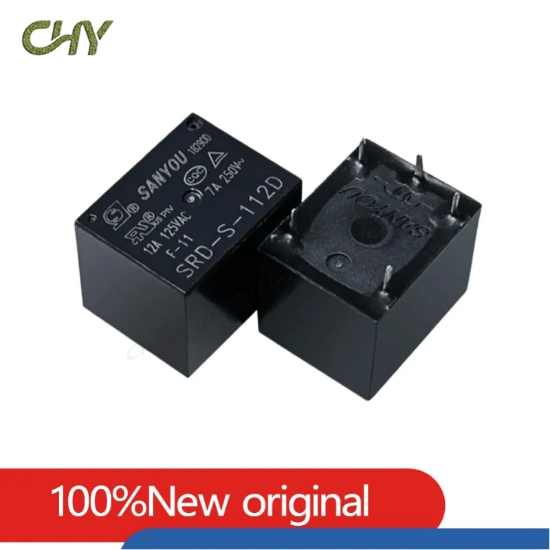 Original New SANYOU SRD-S-105D SRD-S-112D SRD-S-124D 5PIN 10A 5VDC 12VDC 24VDC Power Relay Replaceable (JQC)HF3FF