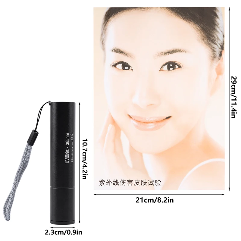 USB Rechargeable Mini 365nm UV Flashlight Car Window Tint Solar Film UV Tester Demo Inspection Tool for UV Block Testing