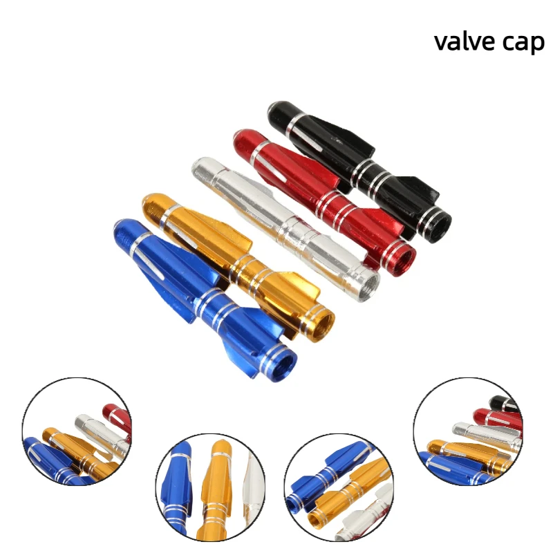 سيارة عالمية جديدة سبائك الألومنيوم صاروخ صمام قبعات تعديلات شخصية وأشار صمام نصائح إطارات الدراجات والدراجات النارية