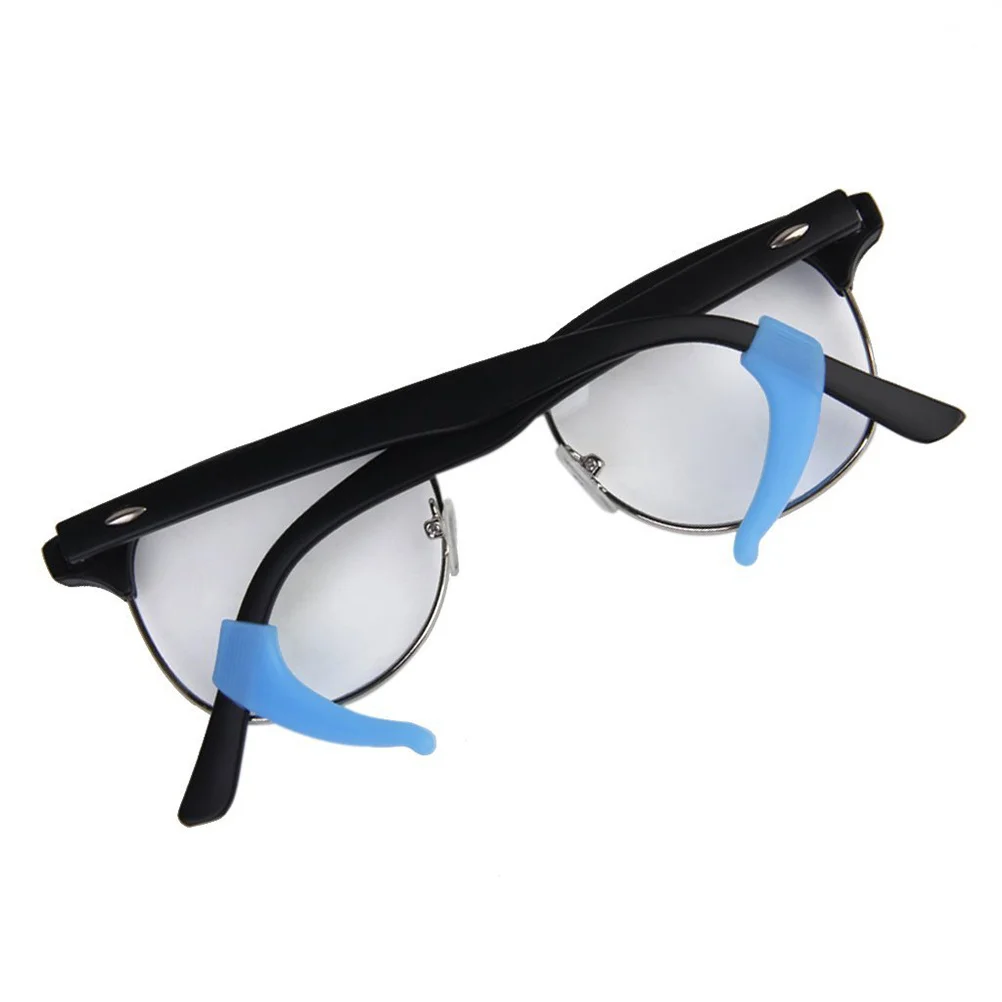 زوج من حامل نظارات السيليكون المضاد للانزلاق الأذن هوك السماء الزرقاء مريحة السفر تسلق الرياضة سيليكون الأذن هوك النظارات معبد تلميح