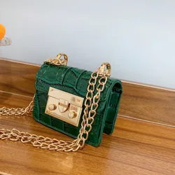 PU Mini Handbags Woman Chain Shoulder Bag Tote Bag Leather Fashion Cute Little Girl Small Coin Pouch Purses CasualHandbags