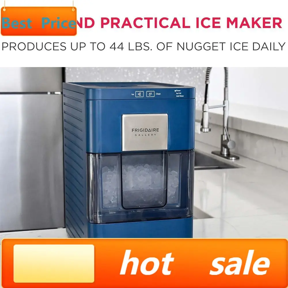 

PopularDaily 44lbs Ice Production, Automatic Self-Cleaning, Navy Blue, 2nd Generation Countertop Ice Maker