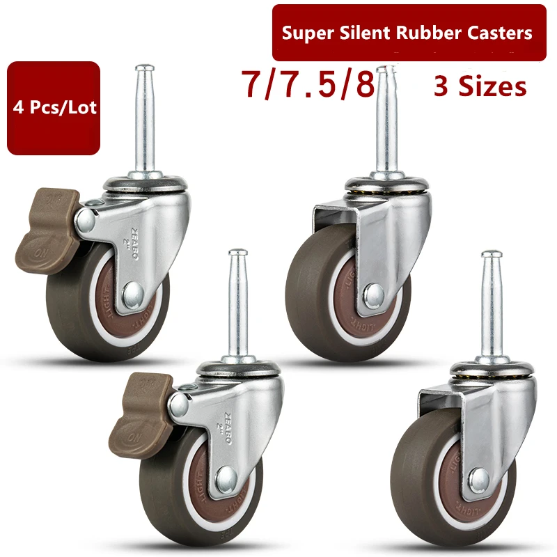 

4 Pcs/Lot 1.5 Inch Furniture Accessories Baby Bed Pole Wheel Silent Universal Wheel Foot Caster Sliding Wheel Rolling Wheel