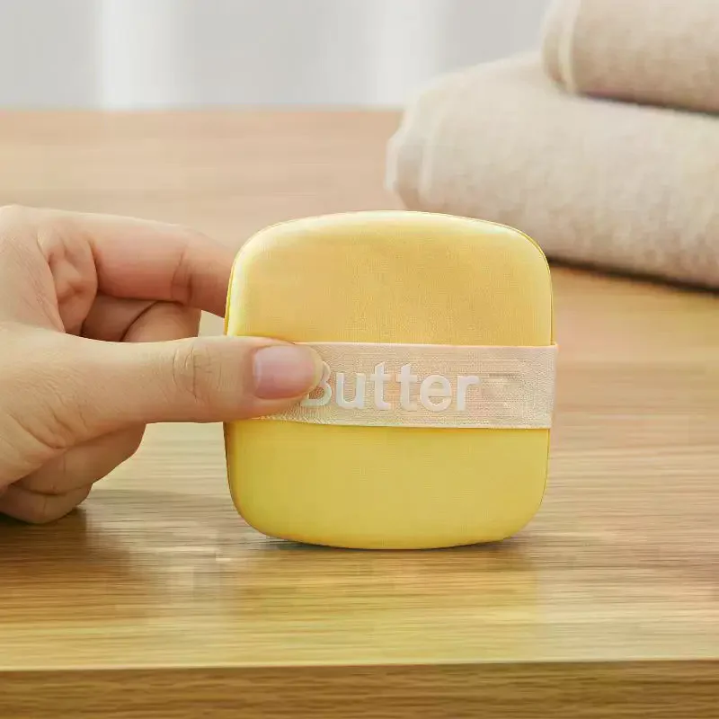 Супермягкий спонж для макияжа Butter Biscuit Air Cushion Puff увеличивающийся при контакте с водой двусторонний нанесения жидкой тональной основы