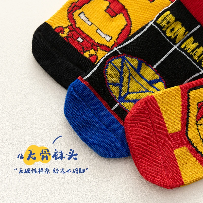 5 Pairs Kinder Socken Iron Man Kinder Jungen Kurze Socke Spiderman Anime Captain America Cartoon Baby Sommer Frühling Mesh Socken 1-12Y